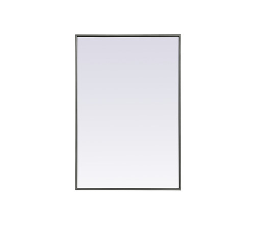 Elegant Decor MR42436S Metal Frame Rectangle Mirror 24x36 Inch in Silver