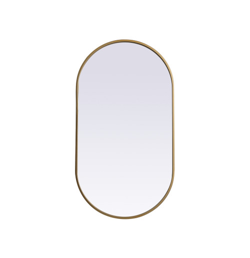 Elegant Decor MR2A2036BRS Metal Frame Oval Mirror 20x36 Inch in Brass Elegant Decor MR2A2036BRS Metal Frame Oval Mirror 20x36 Inch in Brass