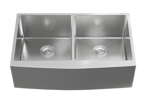 Elegant Kitchen and Bath SK30233 Stainless Steel farmhouse kitchen double sink L33'' x W21'' x H10" Elegant Kitchen and Bath SK30233 Stainless Steel farmhouse kitchen double sink L33'' x W21'' x H10"