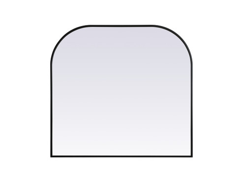 Elegant Decor MR1B4038BLK Metal Frame Arch Mirror 40x38 Inch in Black