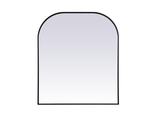 Elegant Decor MR1B3642BLK Metal Frame Arch Mirror 36x42 Inch in Black