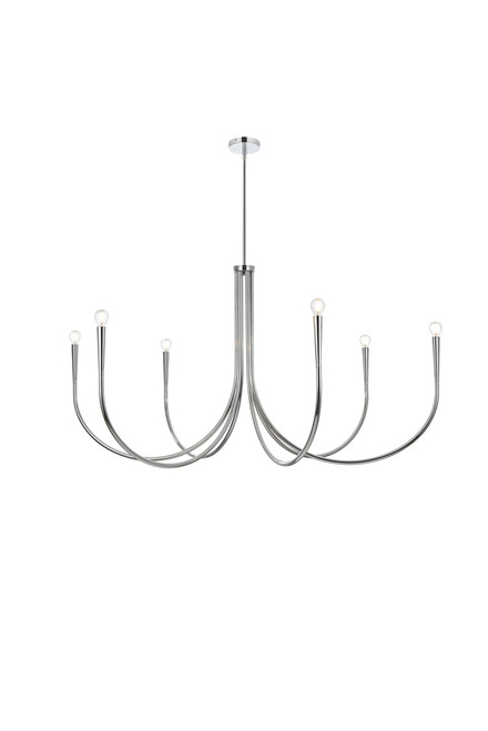 Living District LD722D55C Layne 55 inch chandelier in Chrome