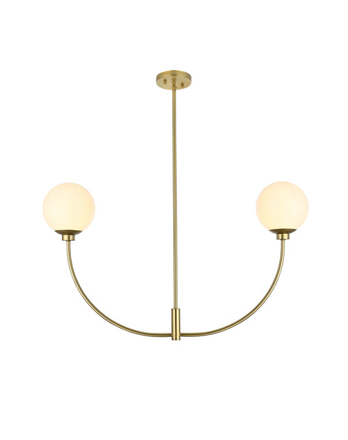 Living District LD816D36BR Nyomi 36 inch chandelier in Brass