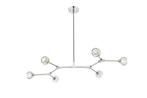 Elegant Lighting 3508D50C Zayne 6 Light Pendant in Chrome Elegant Lighting 3508D50C Zayne 6 Light Pendant in Chrome