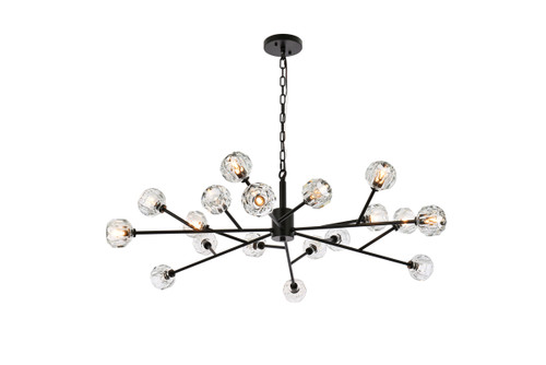 Elegant Lighting 3509D48BK Graham 18 Light Pendant in Black Elegant Lighting 3509D48BK Graham 18 Light Pendant in Black