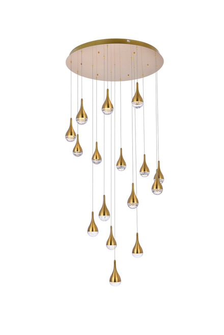 Elegant Lighting 3816D36SG Amherst 36 inch LED chandelier in satin gold Elegant Lighting 3816D36SG Amherst 36 inch LED chandelier in satin gold