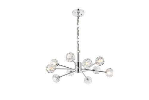 Elegant Lighting 3509D29C Graham 10 Light Pendant in Chrome Elegant Lighting 3509D29C Graham 10 Light Pendant in Chrome