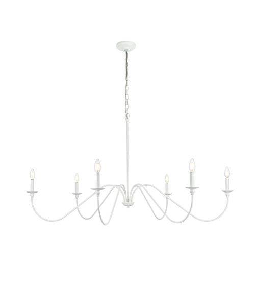 Living District LD5056D54WH Rohan 54 inch chandelier in White Living District LD5056D54WH Rohan 54 inch chandelier in White