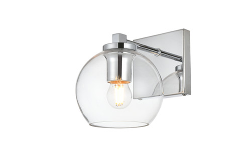 Living District LD7311W6CH Juelz 1 light Chrome and Clear Bath Sconce