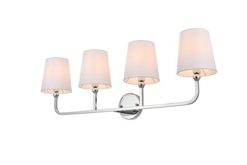 Living District LD7322W36CH Colson 4 light Chrome and Clear Bath Sconce Living District LD7322W36CH Colson 4 light Chrome and Clear Bath Sconce