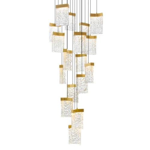 CWI LIGHTING 1587P24-17-624 Lava Integrated LED Brass Chandelier