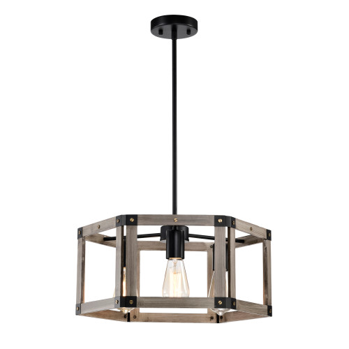 WAREHOUSE OF TIFFANY GD01-14MW Malli 19 in. 3-Light Indoor Matte Black and Faux Wood Grain Finish Chandelier with Light Kit WAREHOUSE OF TIFFANY GD01-14MW Malli 19 in. 3-Light Indoor Matte Black and Faux Wood Grain Finish Chandelier with Light Kit