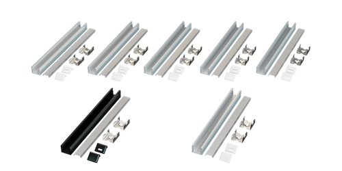 AMERICAN LIGHTING PE-UNV-BK-2M-BNDL1 UNV Black Extrusion Bundle