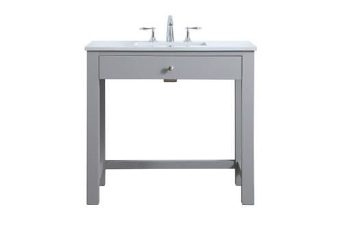 ELEGANT KITCHEN AND BATH VF14836GR 36 Inch ADA Compliant Bathroom Vanity In Grey