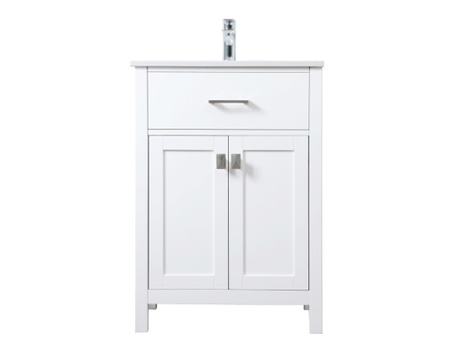 ELEGANT KITCHEN AND BATH VF28824WH 24 Inch SIngle Bathroom Vanity In White