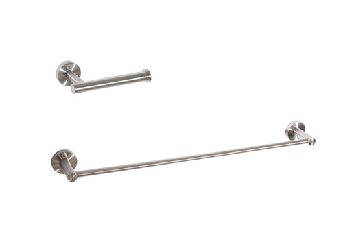 ELEGANT KITCHEN AND BATH HWB-11S2BNK Alma 2-Piece Bathroom Hardware Set in Brushed Nickel