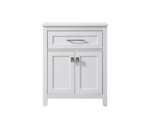 ELEGANT KITCHEN AND BATH SC012430WH 24 Inch Wide Bathroom Storage Freestanding Cabinet In White ELEGANT KITCHEN AND BATH SC012430WH 24 Inch Wide Bathroom Storage Freestanding Cabinet In White