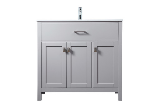 ELEGANT KITCHEN AND BATH VF28836GR 36 Inch SIngle Bathroom Vanity In Grey
