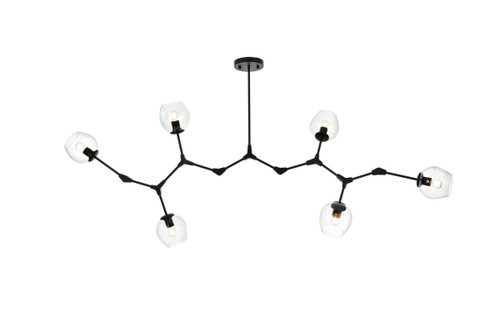 ELEGANT LIGHTING 1712G70BK Cavoli 70 inch Chandelier in Black