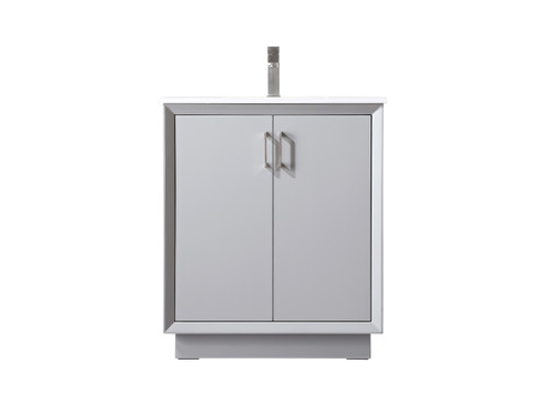 ELEGANT KITCHEN AND BATH VF19630GR 30 Inch SIngle Bathroom Vanity In Grey ELEGANT KITCHEN AND BATH VF19630GR 30 Inch SIngle Bathroom Vanity In Grey