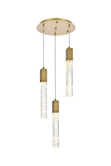 ELEGANT LIGHTING 2089D16SG Aurora 16 inch Chandelier in Satin Gold
