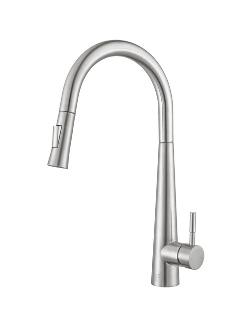ELEGANT KITCHEN AND BATH FAK-301BNK Lucas Single Handle Pull Down Sprayer Kitchen Faucet in Brushed Nickel ELEGANT KITCHEN AND BATH FAK-301BNK Lucas Single Handle Pull Down Sprayer Kitchen Faucet in Brushed Nickel