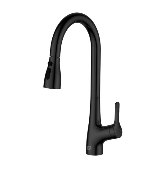 ELEGANT KITCHEN AND BATH FAK-305MBK Andrea Single Handle Pull Down Sprayer Kitchen Faucet in Matte Black ELEGANT KITCHEN AND BATH FAK-305MBK Andrea Single Handle Pull Down Sprayer Kitchen Faucet in Matte Black