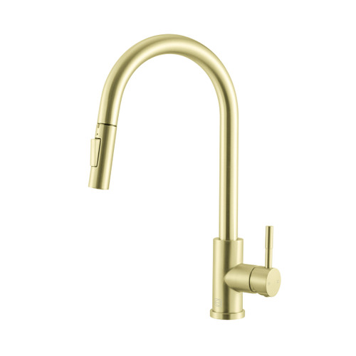 ELEGANT KITCHEN AND BATH FAK-306BGD Luca Single Handle Pull Down Sprayer Kitchen Faucet with touch sensor in Brushed Gold ELEGANT KITCHEN AND BATH FAK-306BGD Luca Single Handle Pull Down Sprayer Kitchen Faucet with touch sensor in Brushed Gold