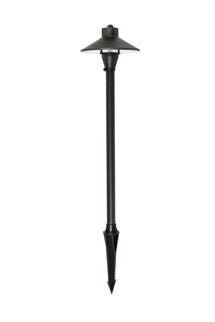 ELITCO LIGHTING P801-DB Outdoor 12V Cast Brass path light 7 inch Wide x 24 inch High in Dark Bronze