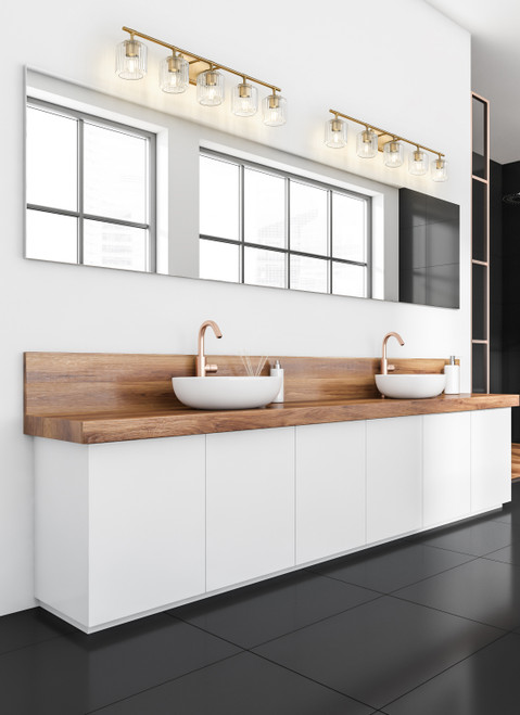 Z-LITE 7515-5V-MGLD 5 Light Vanity, Modern Gold