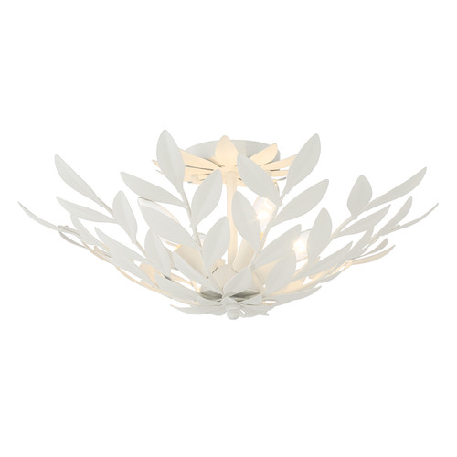 CRYSTORAMA 560-MT Broche 4 Light Matte White Semi Flush Mount