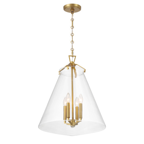 CRYSTORAMA VSS-7018-LG Voss 4 Light Luxe Gold Pendant CRYSTORAMA VSS-7018-LG Voss 4 Light Luxe Gold Pendant