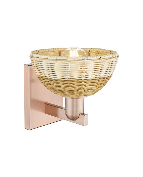 INNOVATIONS 716-1W-AC-NBD2-75-NAT Natural Ballston Dome 1-Light Sconce Antique Copper