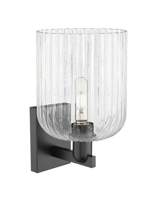 INNOVATIONS 716-1W-BK-G559-8CL Bridal Veil 1-Light Sconce Matte Black