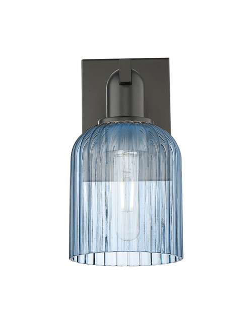 INNOVATIONS 716-1W-BK-G559-5BL Bridal Veil 1-Light Sconce Matte Black