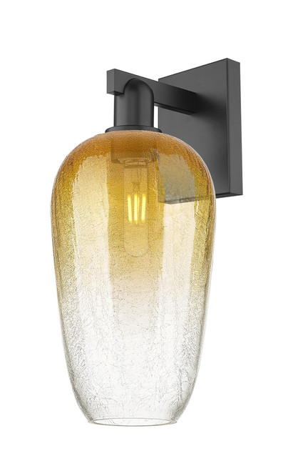 INNOVATIONS 716-1W-BK-G484-7AM Brookhaven Flute 1-Light Sconce Matte Black