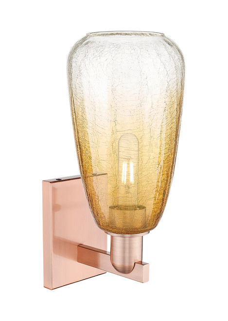 INNOVATIONS 716-1W-AC-G480-6AM Brookhaven Almond 1-Light Sconce Antique Copper