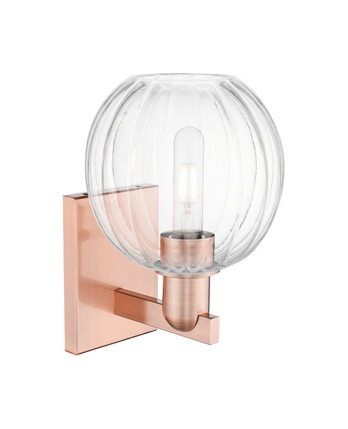 INNOVATIONS 716-1W-AC-G458-7CL Preston 1-Light Sconce Antique Copper