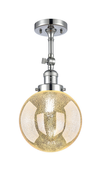 INNOVATIONS 203-PC-G208-8 Beacon 1-Light Sconce Polished Chrome