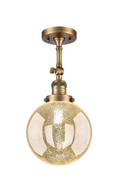 INNOVATIONS 203-BB-G208-8 Beacon 1-Light Sconce Brushed Brass