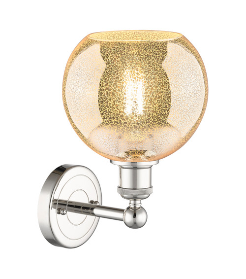 INNOVATIONS 616-1W-PN-G128-8 Athens 1-Light Sconce Polished Nickel
