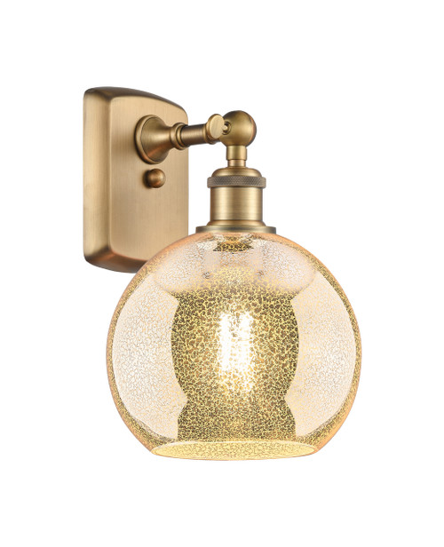 INNOVATIONS 516-1W-BB-G128-8 Athens 1-Light Sconce Brushed Brass