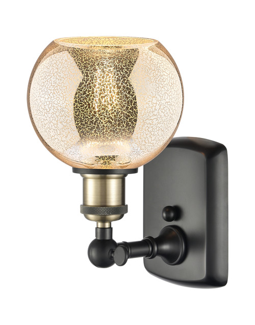 INNOVATIONS 516-1W-BAB-G128-6 Athens 1-Light Sconce Black Antique Brass