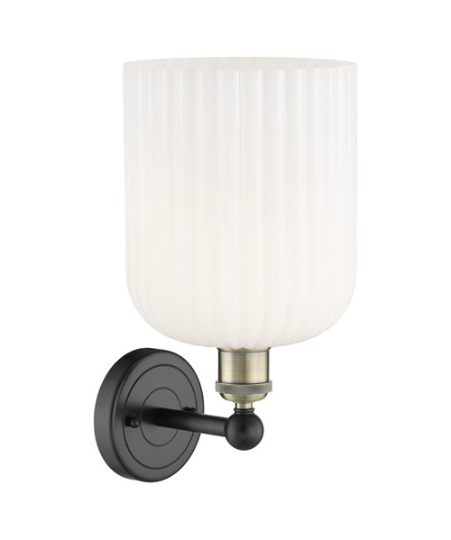 INNOVATIONS 616-1W-BAB-G559-8GWH Bridal Veil 1-Light Sconce Black Antique Brass