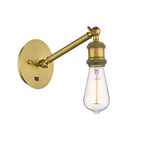 INNOVATIONS 317-1W-BB-G559-8BL Bridal Veil 1-Light Sconce Brushed Brass