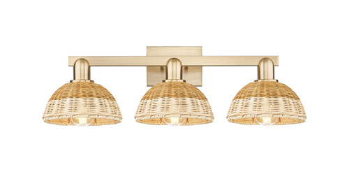 INNOVATIONS 716-3W-CB-NBD2-75-NAT Natural Ballston Dome 3-Light Bath Vanity Light Brushed Champagne Bronze