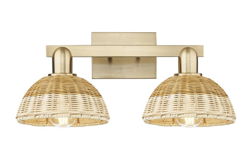 INNOVATIONS 716-2W-CB-NBD2-75-NAT Natural Ballston Dome 2-Light Bath Vanity Light Brushed Champagne Bronze