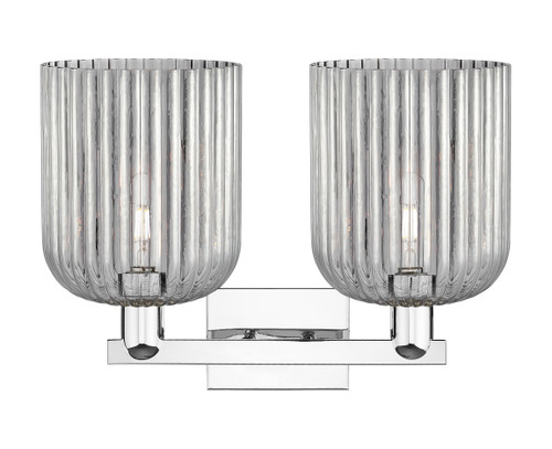 INNOVATIONS 716-2W-PC-G559-8SM Bridal Veil 2-Light Bath Vanity Light Polished Chrome