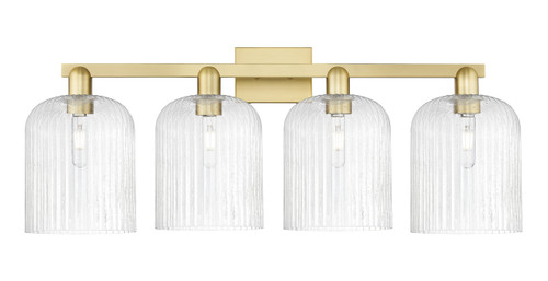 INNOVATIONS 716-4W-SG-G559-8SDY Bridal Veil 4-Light Bath Vanity Light Satin Gold