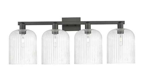 INNOVATIONS 716-4W-BK-G559-8SDY Bridal Veil 4-Light Bath Vanity Light Matte Black